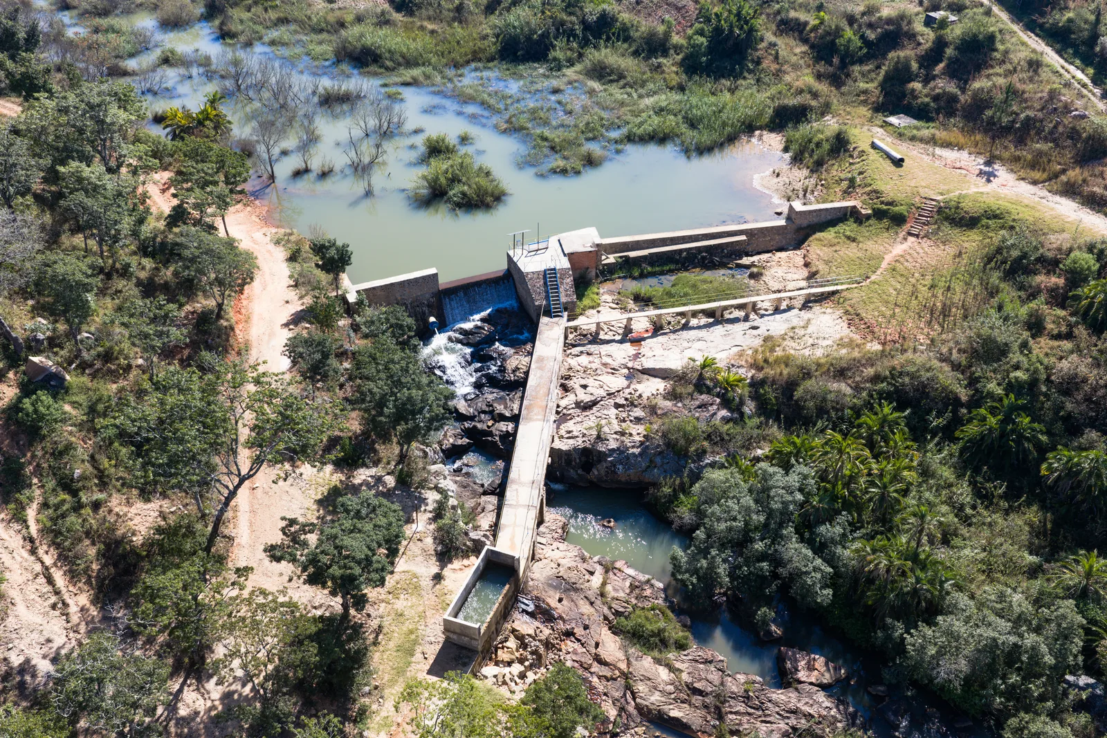 Penhalonga Energy hydro station in the field